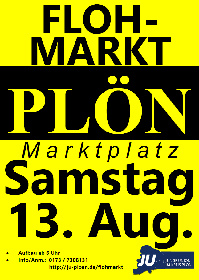 JU Flohmarkt auf dem Plöner Marktplatz