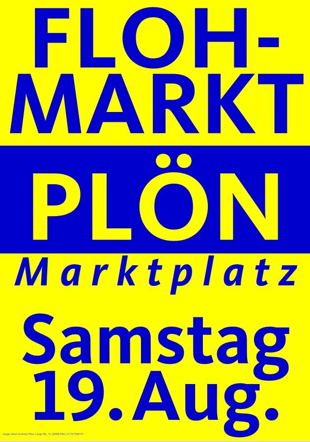 Flohmarkt auf dem Plöner Marktplatz